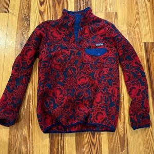Women’s Patagonia navy and red fleece-size medium